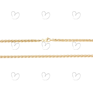 Corrente Malha Palmeira 3.7mm Ouro 18K