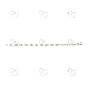 Pulseira Infantil Com Pedras em Ouro 18k