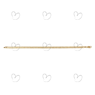 Pulseira Groumet com 21cm em Ouro 18k