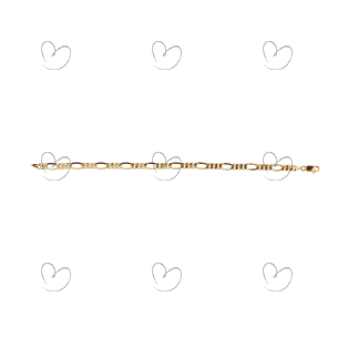 Pulseira 3x1 com 21,5cm em Ouro 18k