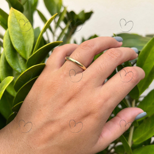 Aliança Soft 3mm Abaulada Lisa Ouro 18k