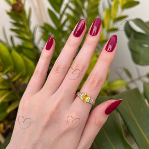 Anel Formatura Retangular Farmácia Ouro 18k