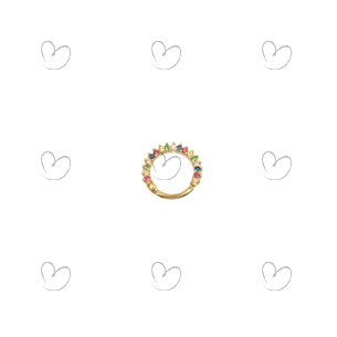 Piercing Argola Rainbow Ouro 18k