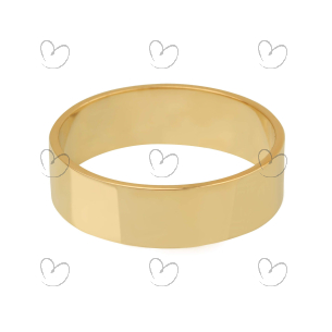 Aliança Reta Lisa 6mm Ouro 18k