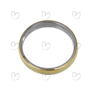 Aliança Ouro 750 e Prata 925 Confort 4mm Ouro 18k