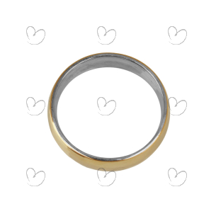 Aliança Ouro 750 e Prata 925 Confort 5mm Ouro 18k