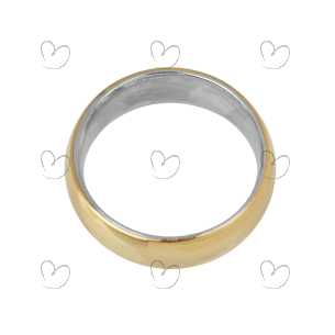 Aliança Ouro 750 e Prata 925 Confort 7mm Ouro 18k