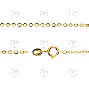 Corrente Malha Bailarina Fininha PP 45cm Ouro 18k