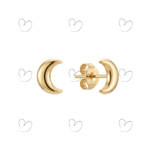 Brinco Lua Grande Ouro 18k