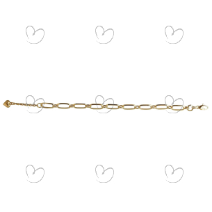 Pulseira Elos Ovais Básica Ouro 18k