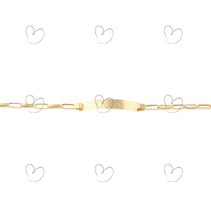 Pulseira Cartier Infantil de Chapinha 13cm Ouro 18k