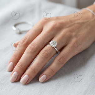 Anel Solitário 10mm Moissanite Ouro 18K