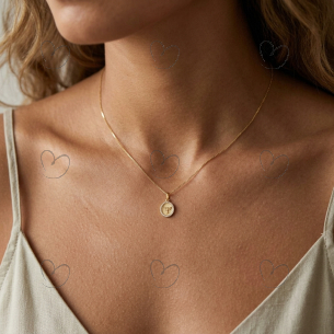 Pingente Oval  Espirito Santo Com Pedras Ouro 18k