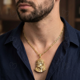 Pingente Jesus Cristo 30MM Ouro 18k