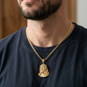Pingente Jesus Cristo 26MM Ouro 18k