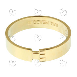 Aliança Reta Grossa Masculina Ouro 18k