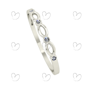 Anel Fininho com Diamante Ouro Branco 18k
