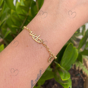 Pulseira Portuguesa Vida Ouro 18k