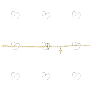 Pulseira Portuguesa Fé Ouro 18k