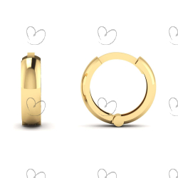 Brinco de Argola Liso Pequeno Ouro 18k
