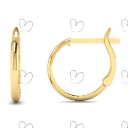 Brinco de Argola Grande Lisa Ouro 18k