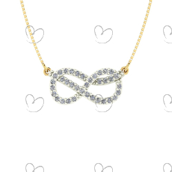 Gargantilha Infinito com Zircônia e Corrente Veneziana Ouro 18k