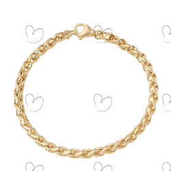 Pulseira Malha Palmeira 3.7mm Ouro 18K