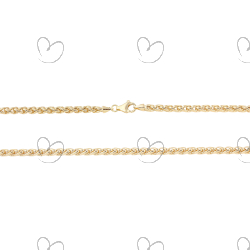 Corrente Malha Palmeira 3.7mm Ouro 18K