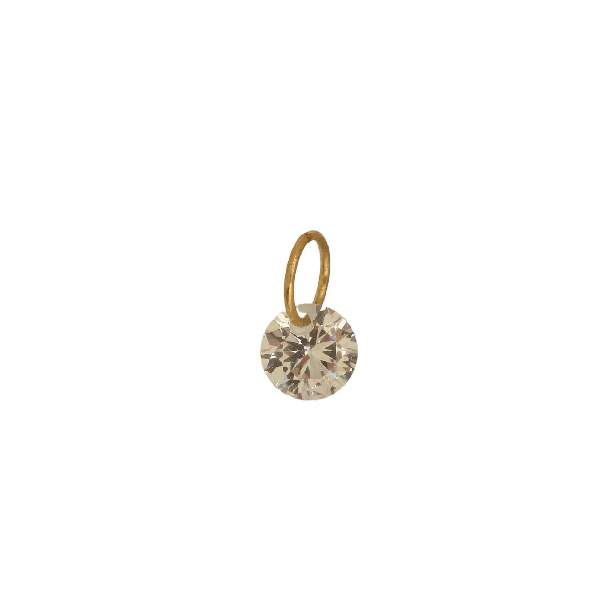 Pingente Ponto de Luz 4mm Ouro 18k