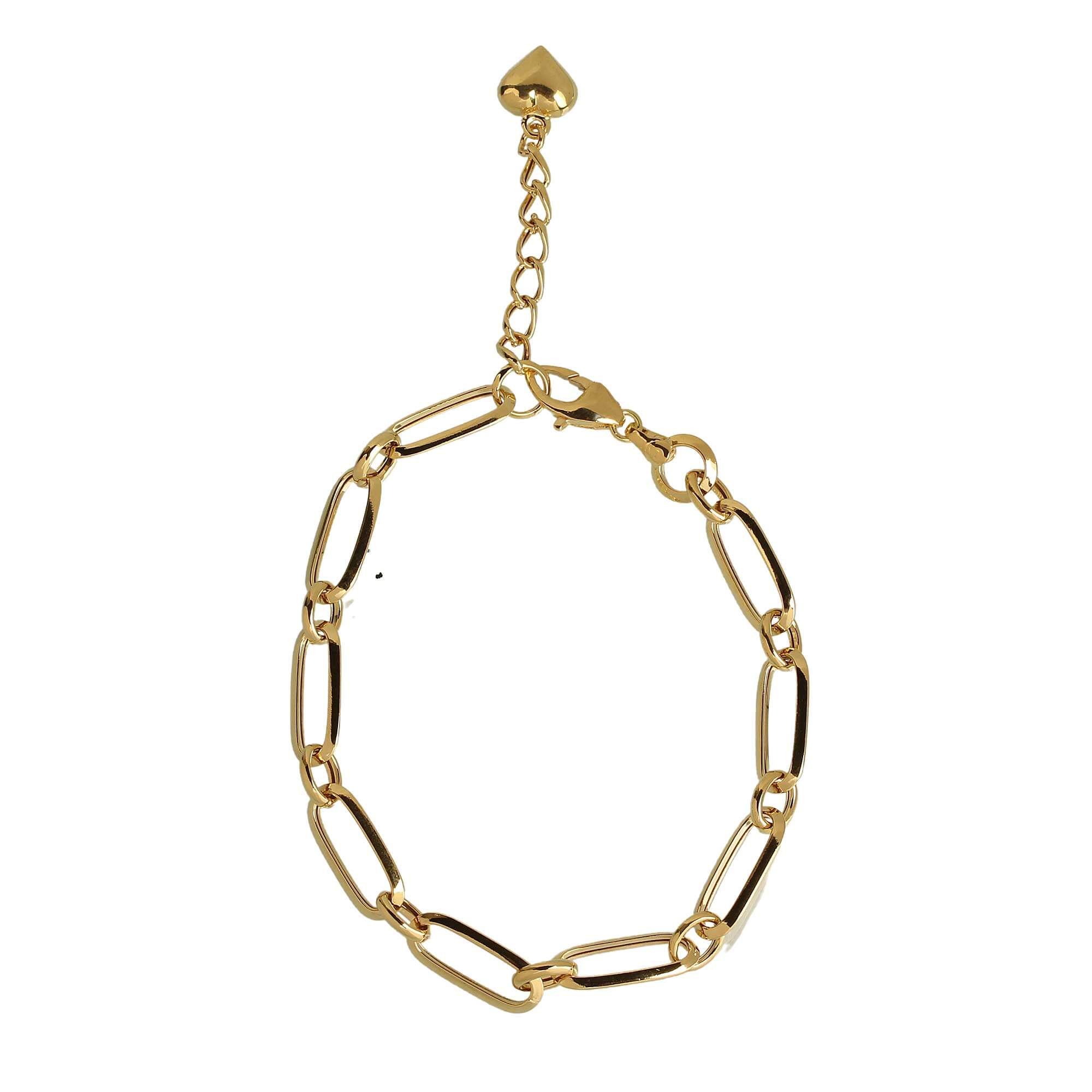 Pulseira Elos Ovais Básica Ouro 18k
