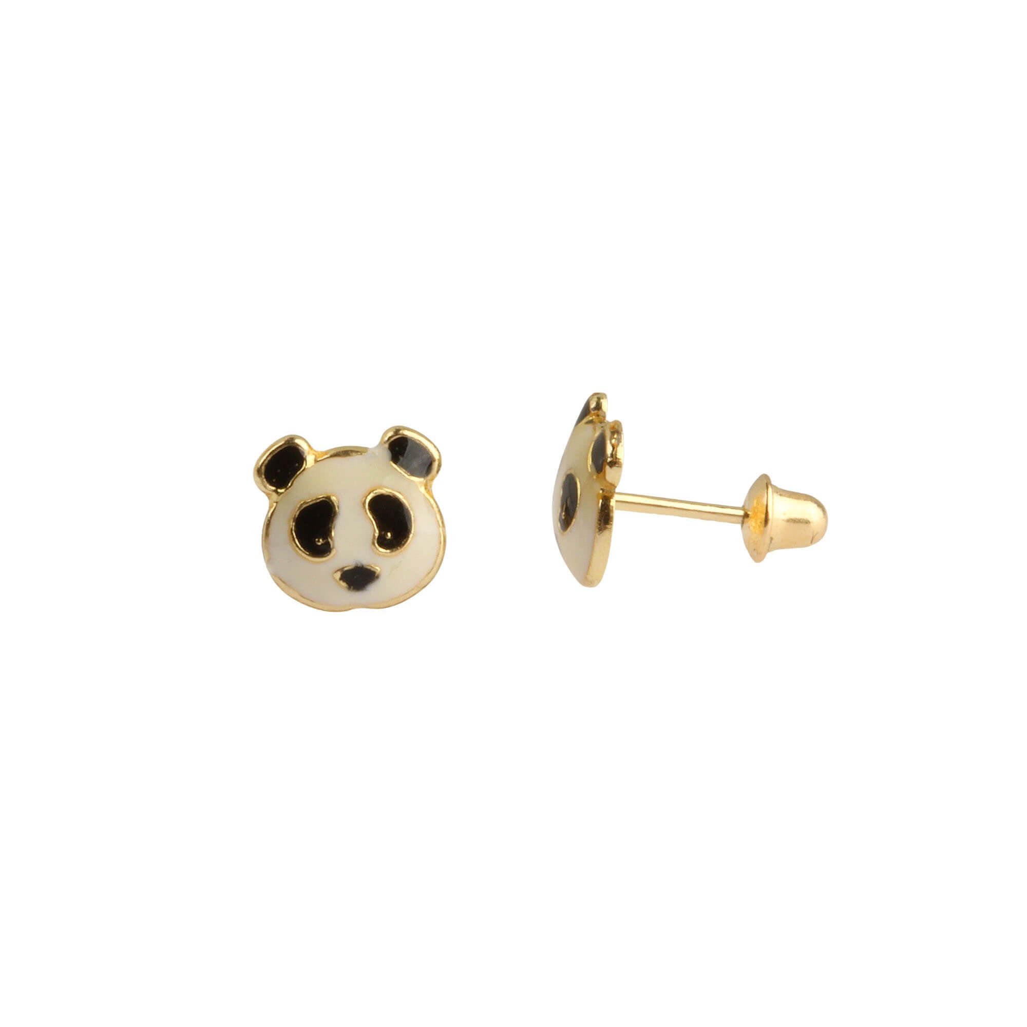 Brinco Baby Panda Ouro 18k