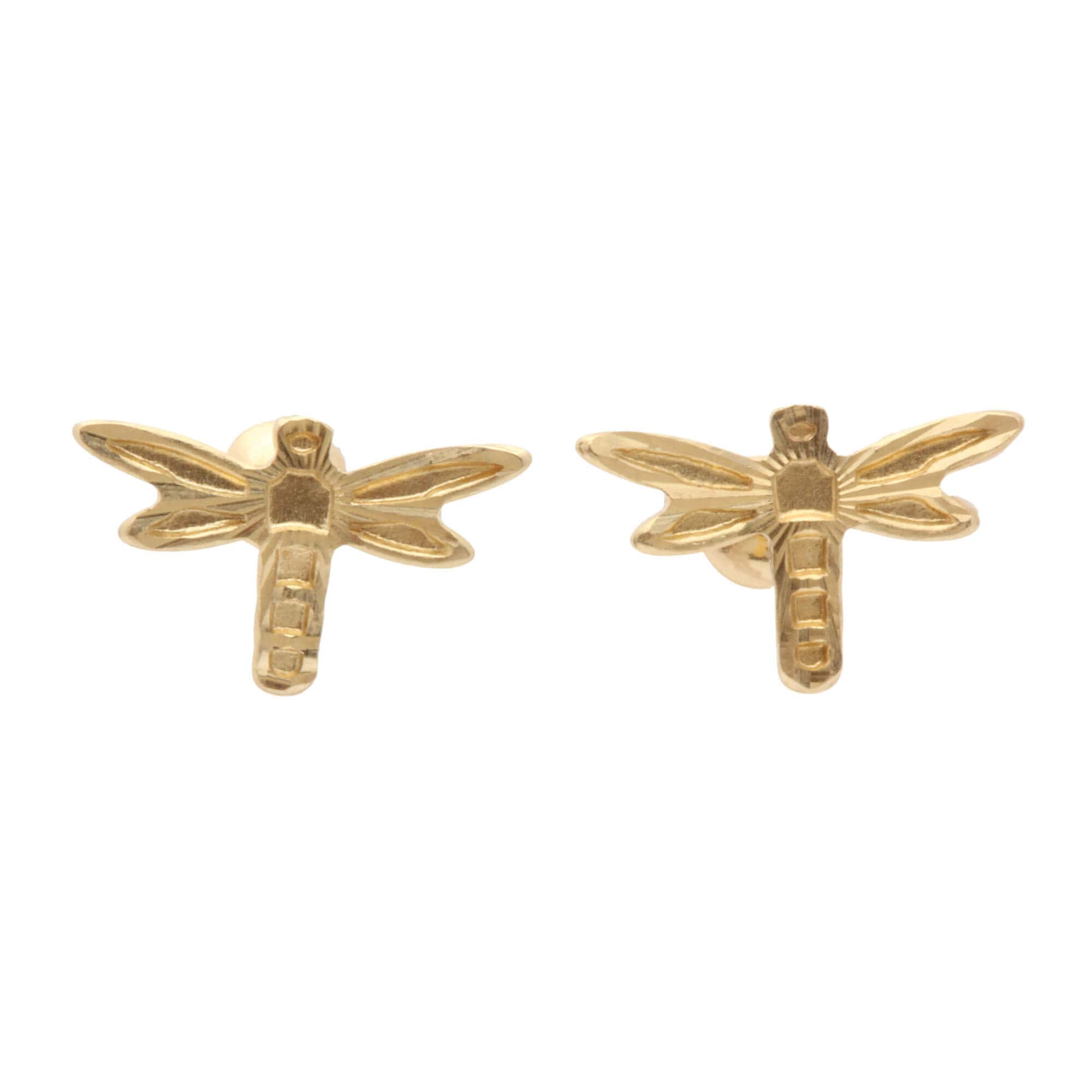 Brinco Baby de Libélula Ouro 18k