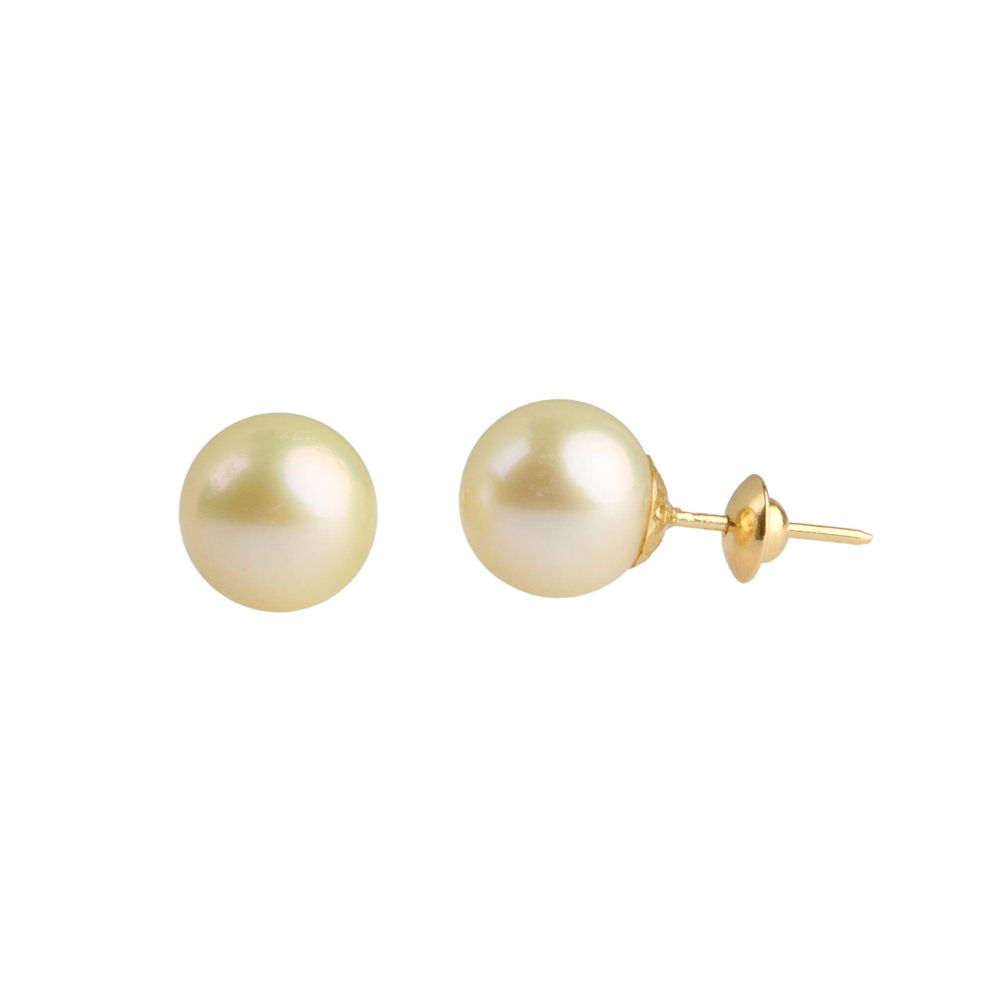 Brinco Pérola 8mm Ouro 18k