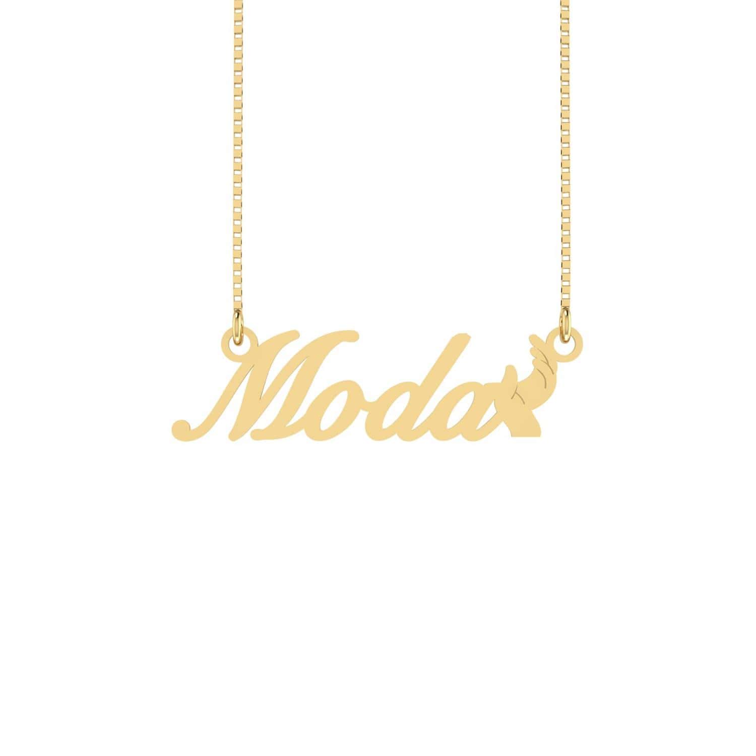 Gargantilha Moda Símbolo Ouro 18k