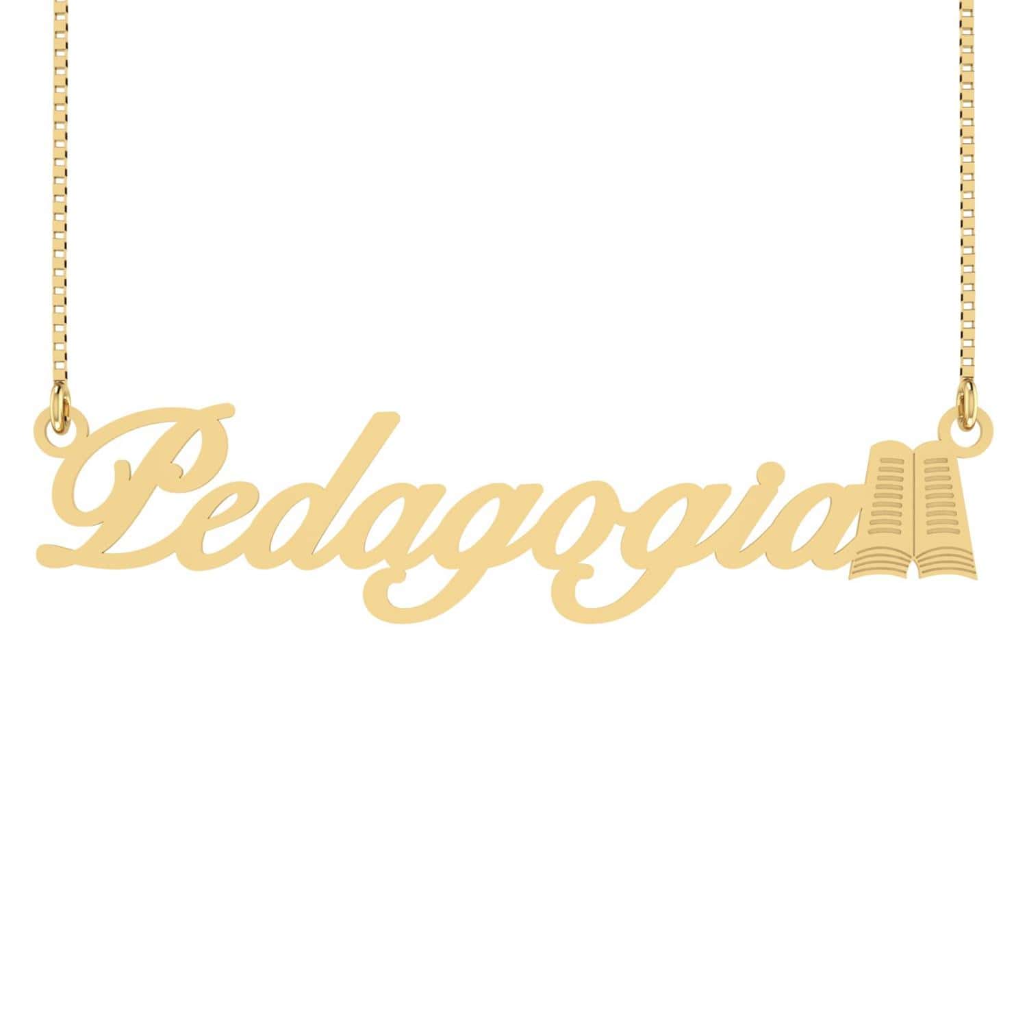 Gargantilha Pedagogia Símbolo Ouro 18k