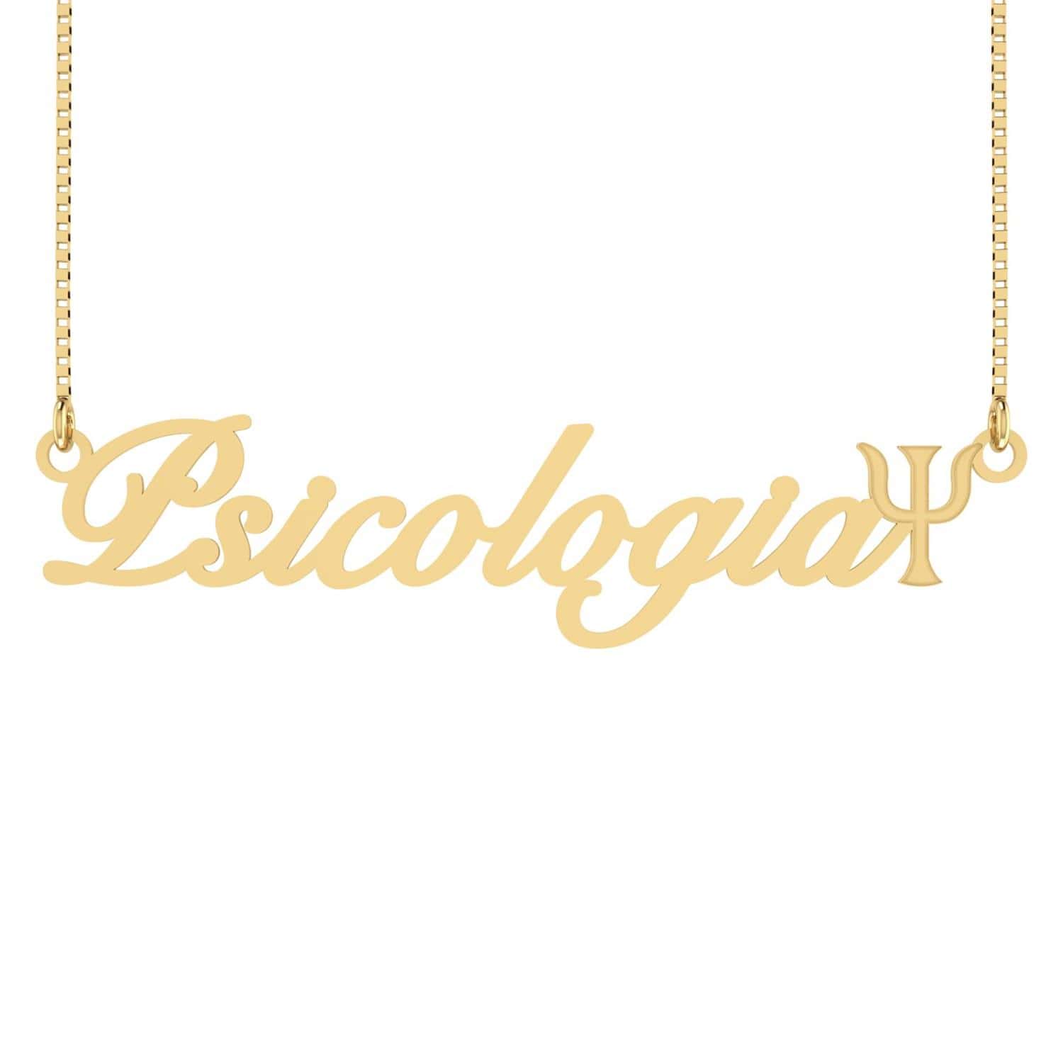 Gargantilha Psicologia Símbolo Ouro 18k