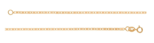 Corrente Piastrini Diamantada 50cm Ouro 18k