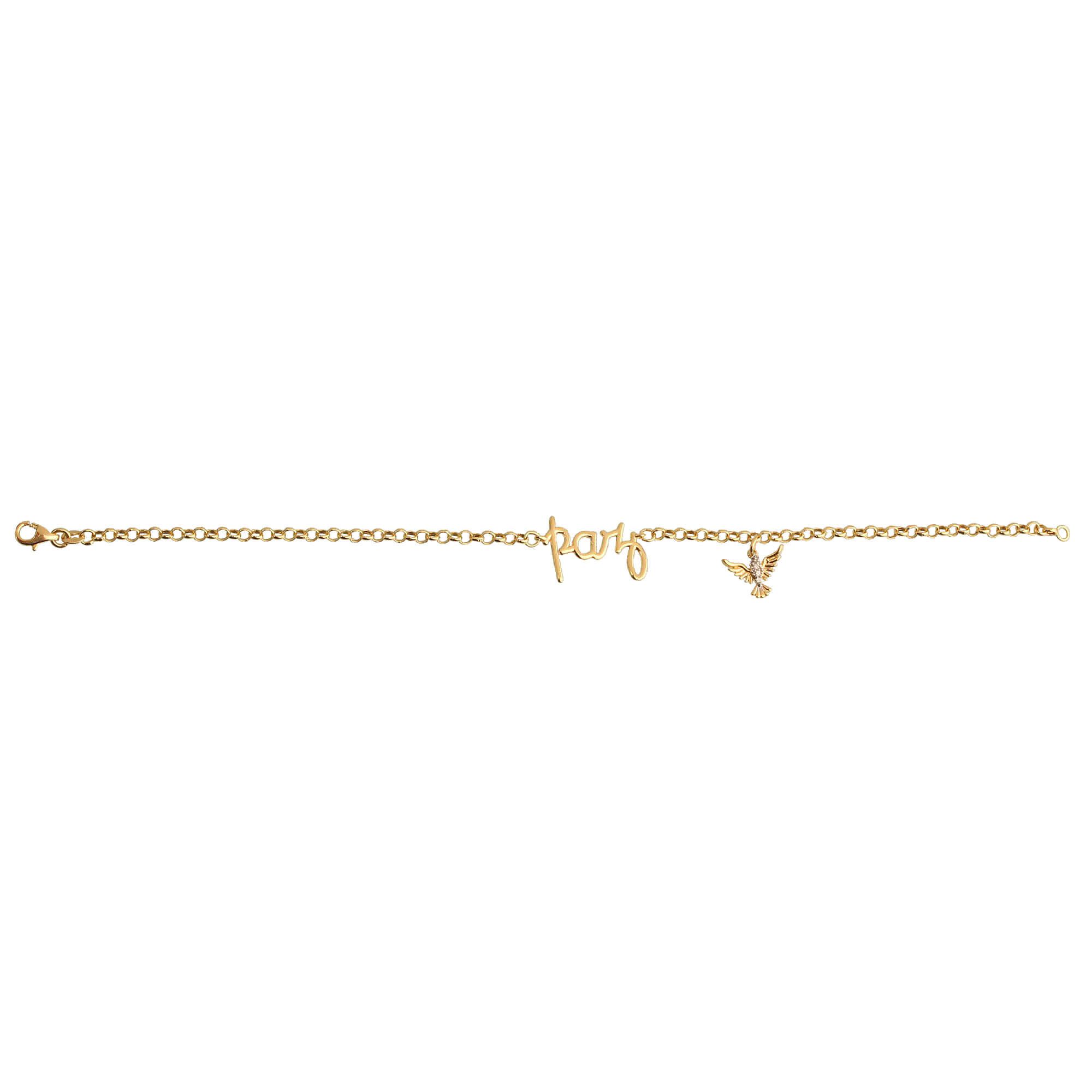 Pulseira Portuguesa Paz Ouro 18k