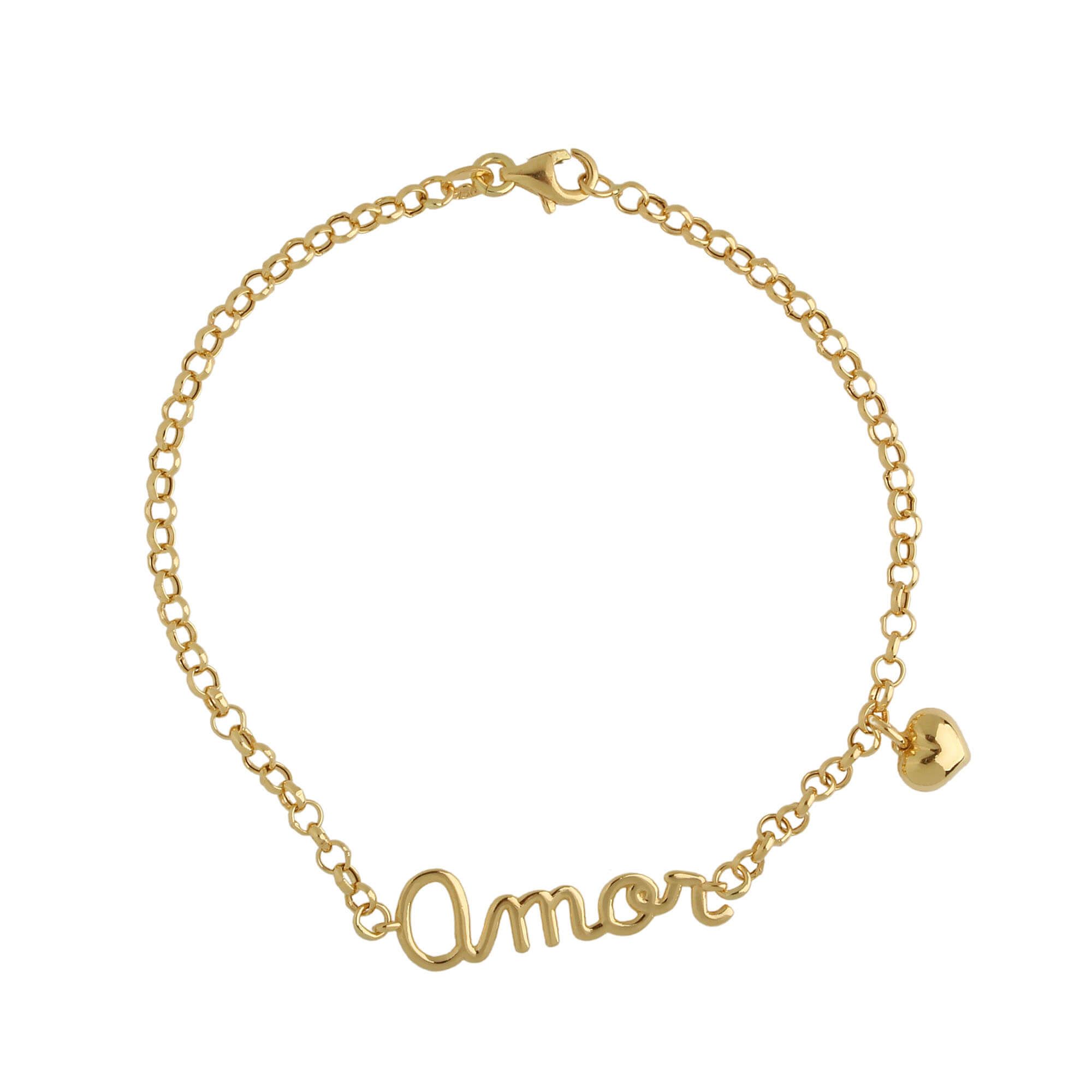 Pulseira Portuguesa Amor Ouro 18k